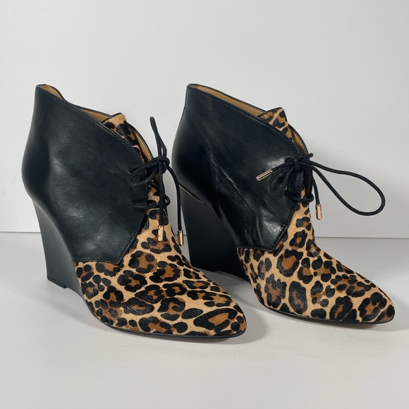 Coach cheetah booties with leather - size 10 - Picture 4 of 6
